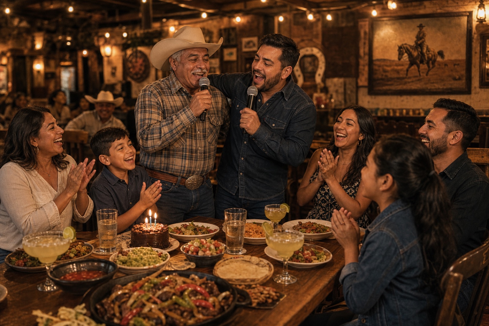 Family karaoke night at El Vaquero