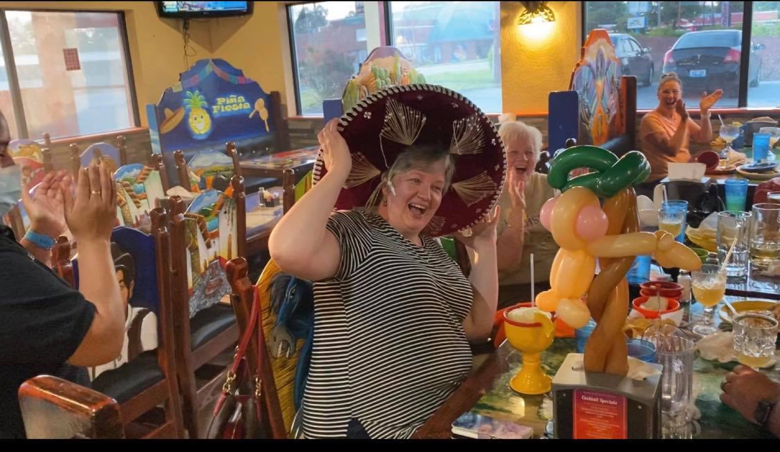 Birthday celebration with a sombrero at El Vaquero