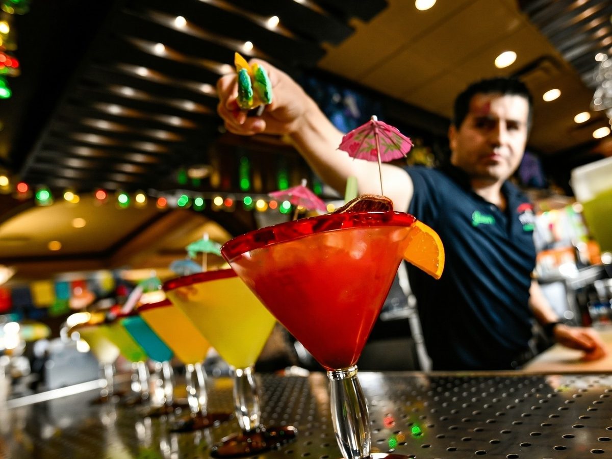 Colorful margaritas ready for a milestone celebration